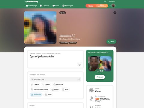 eharmony profiel