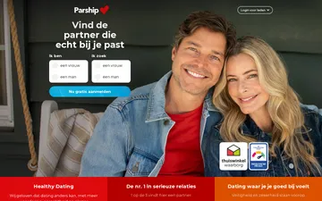 Screenshot van de website van Parship
