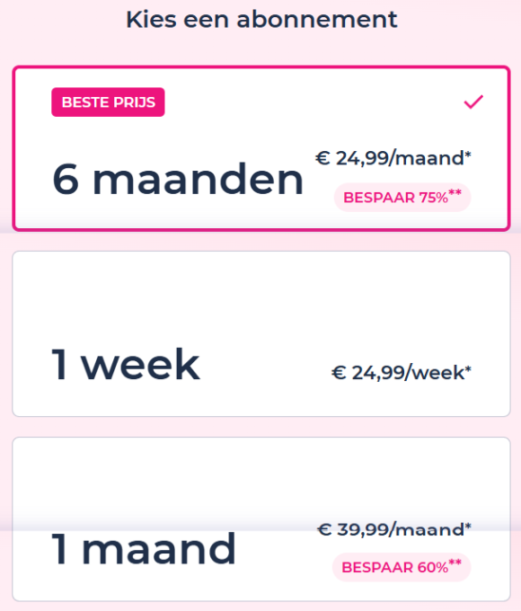 lexa cost nl new